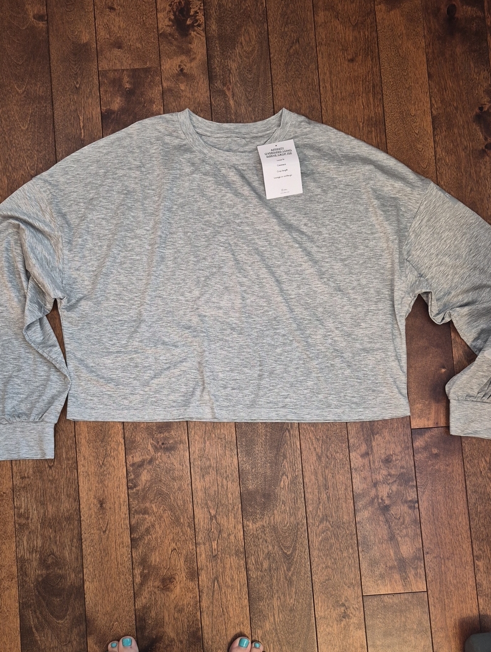 Fleo Light Gray Cropped Crewneck